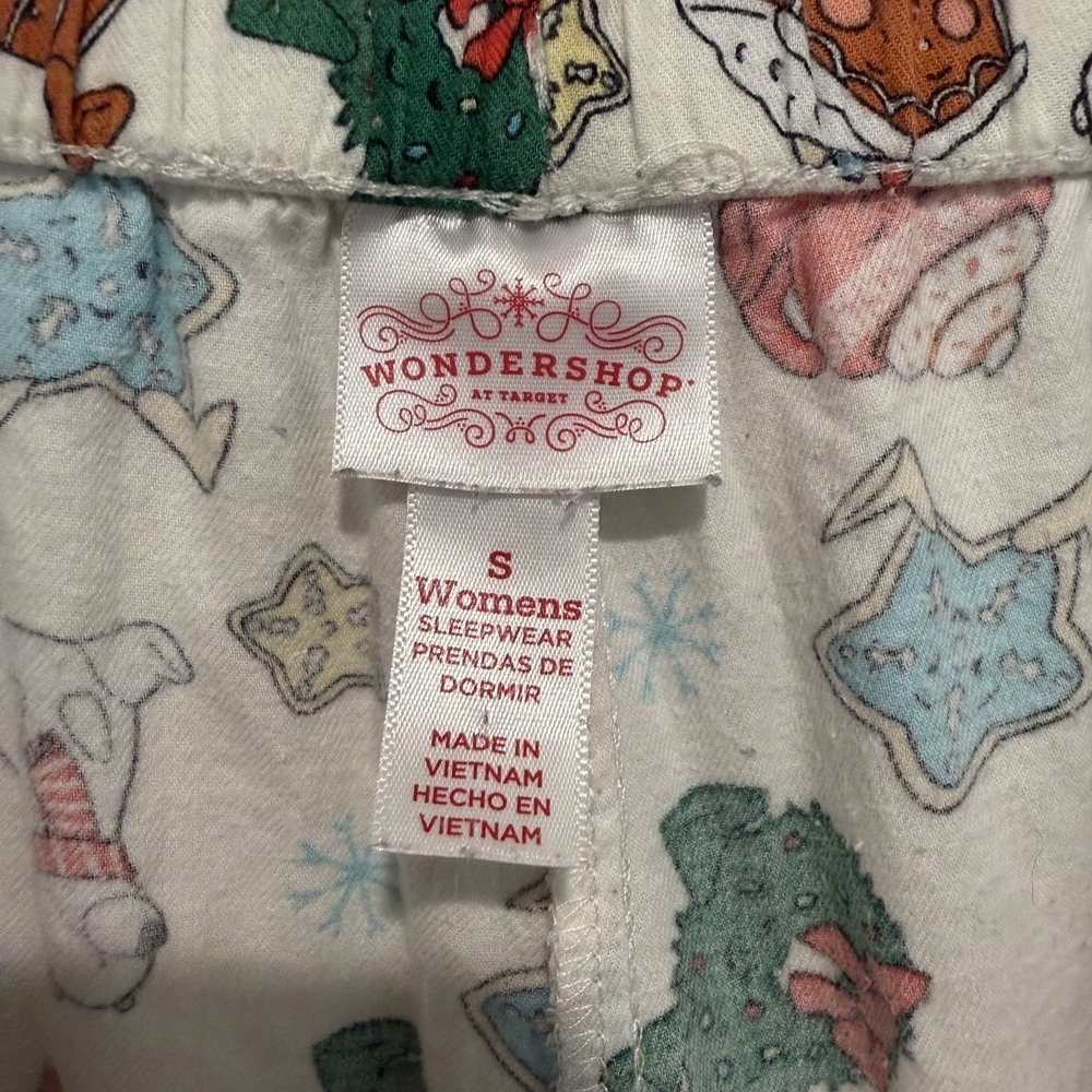 Wondershop Women's S 2-pc Set Pajama Set Pant Star Cocoa Bear Wreath‎ Winter - Picture 11 of 11